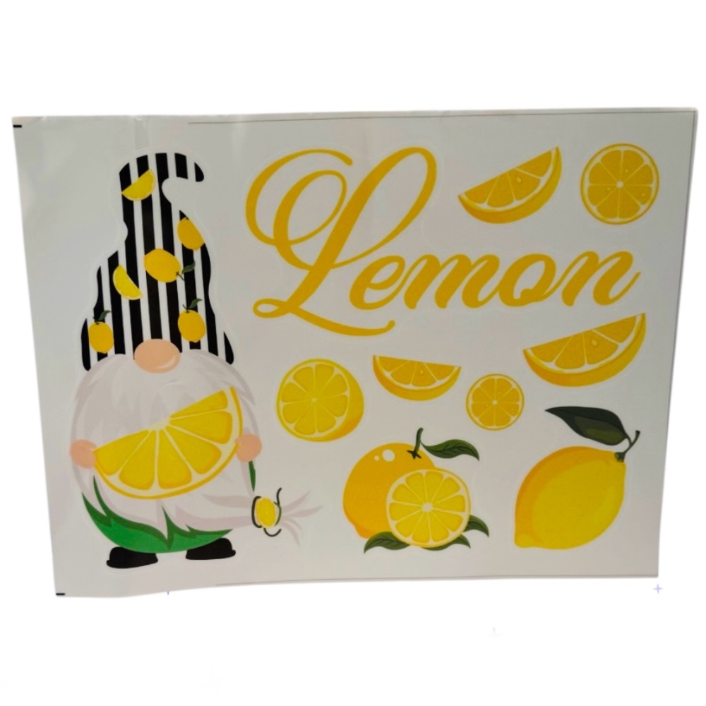Gnome and Lemon Wall Decals Peel and Stick Stickers